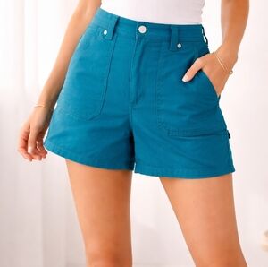 NWOT - Forever 21 Blue Turquoise/Teal Denim Jean Shorts